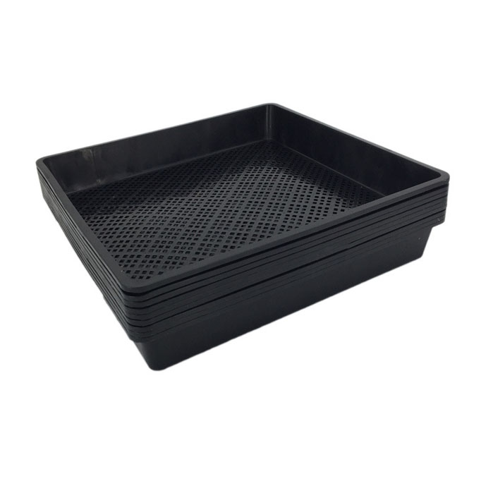 Square Plastic Plant Saucer Tray Plant Pot Saucer Flower Pot Tray for Garden Potted Water Drips and Soil