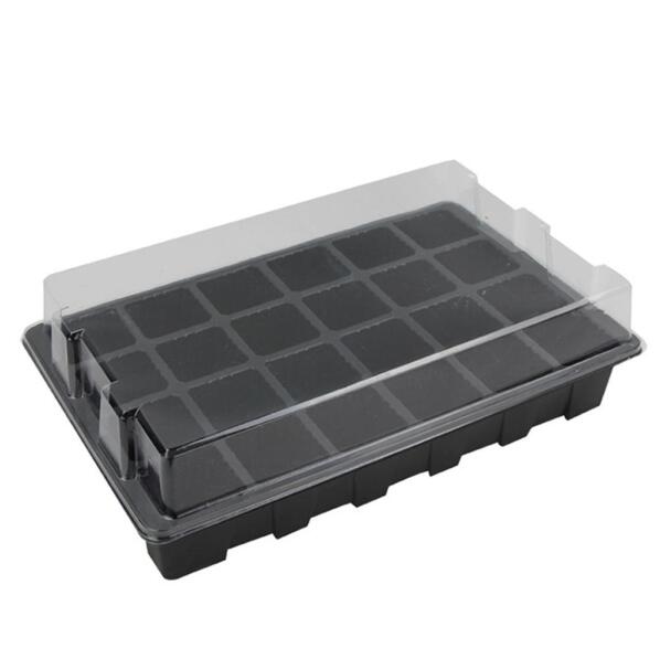 24 Grow Trays with Humidity Dome and Cell Insert - Mini Propagator for Seed Starting and Growing Healthy Plants Durable Reusable and Recyclable