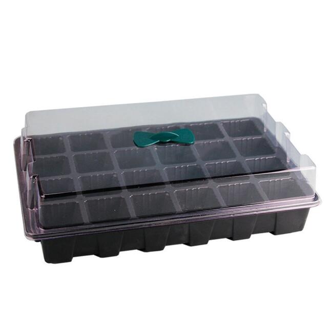 24 Grow Trays with Humidity Dome and Cell Insert - Mini Propagator for Seed Starting and Growing Healthy Plants Durable Reusable and Recyclable