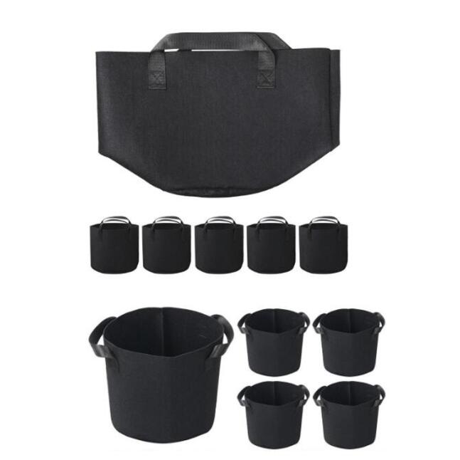 25 Gallon Plant Grow Bags Black Thickened Non-Woven Aeration Fabric Pots