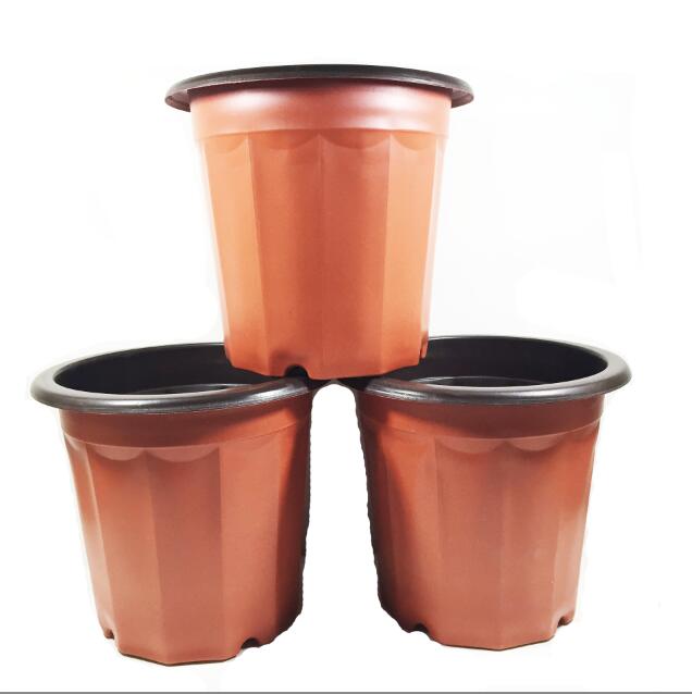 China factory big thickened strengthened ridge double color seed starter pot plant flower container