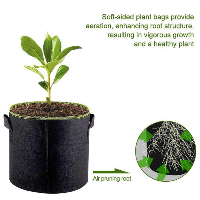 Great Price 7 Gallon Plant Grow Bags, Thichkened Aeration Fabric Pots Air  Pruning Bag with Handles - China Grow Bag and Non Woven Grow Bag price